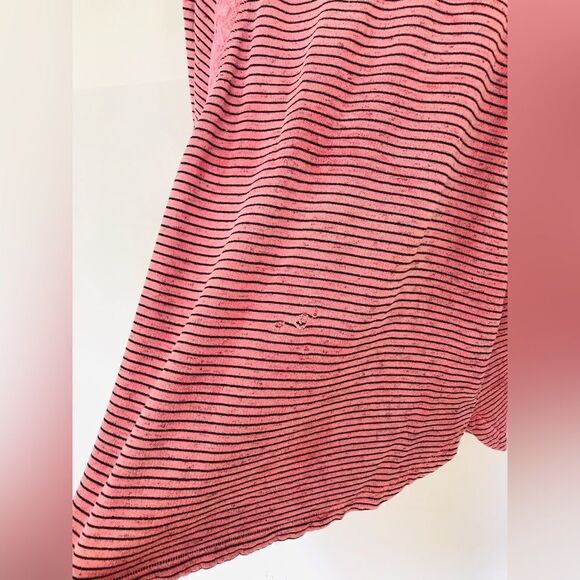 Soft surroundings | distressed pink lace crewneck sweatshirt | size large - Picture 4 of 7